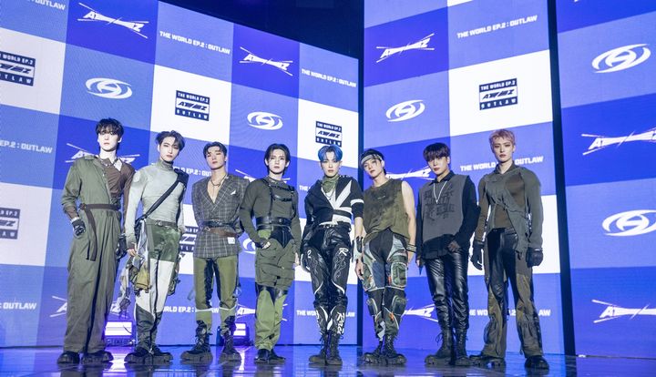 (Seoul=Newsis) On the afternoon of the 15th, ATEEZ held a media showcase to commemorate the release of their 9th mini album at KBS Arena in Hwagok-dong, Gangseo-gu, Seoul.  2023.06.15.  (Photo = Provided by KQ Entertainment) photo@newsis.com *Resale and DB prohibited