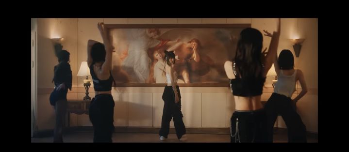  In the music video for Le Seraphim's 'Eve, Psyche, and Bluebeard's wife', American painter Benjamin West's painting 'The Expulsion of Adam and Eve' (1791) is seen.  2023.06.25.  (Photo = Source Music YouTube capture) photo@newsis.com *Resale and DB prohibited