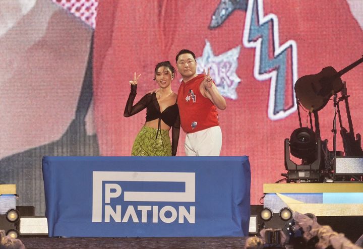  Hwasa, Psy.  2023.07.01.  (Photo = Provided by P Nation) photo@newsis.com *Resale and DB prohibited